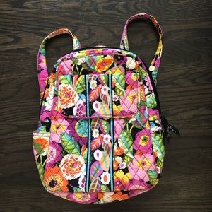 Vera Bradley Pink Multi-color Floral Small Backpack Purse